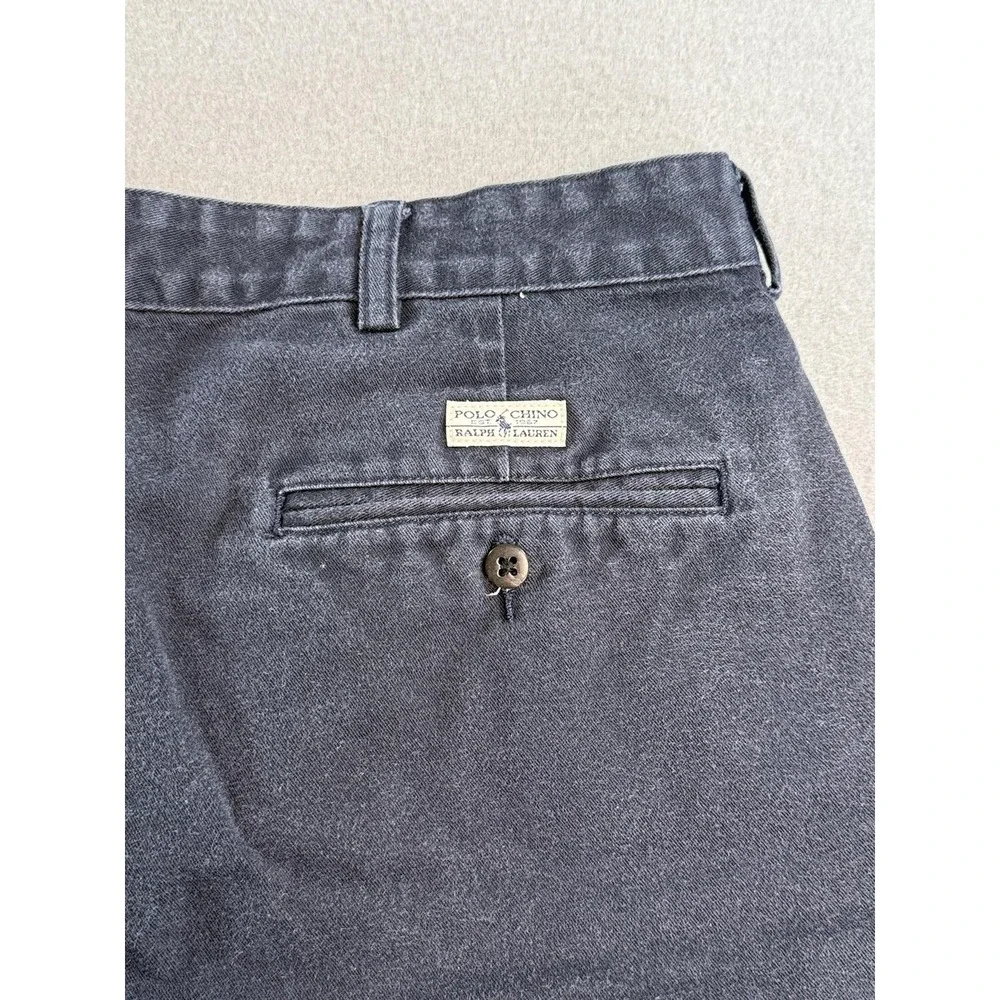 Polo Ralph Lauren Shorts Mens 38 Gray Chino Pleated 7 Inseam Classic Summer